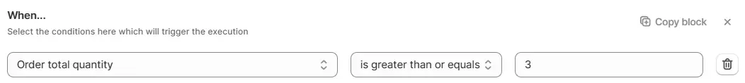 Define rule conditions