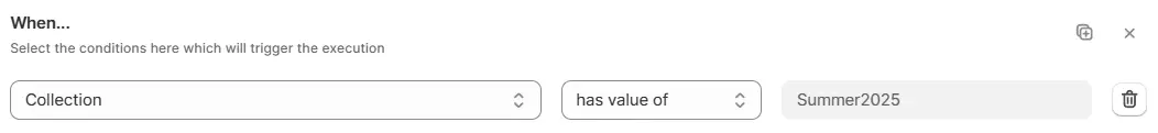 Define rule conditions