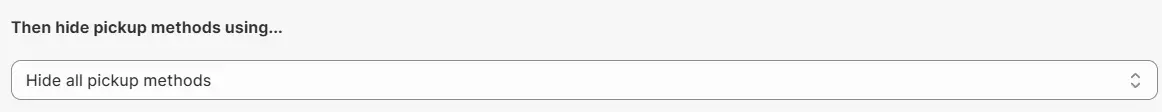 Select hide or reorder rule