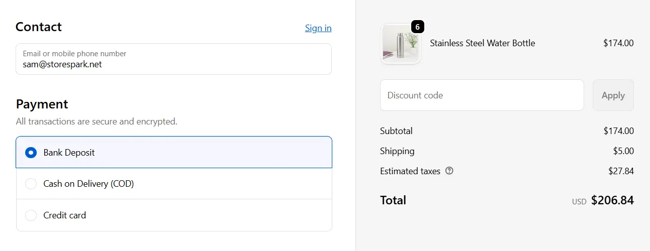 Test the Checkout