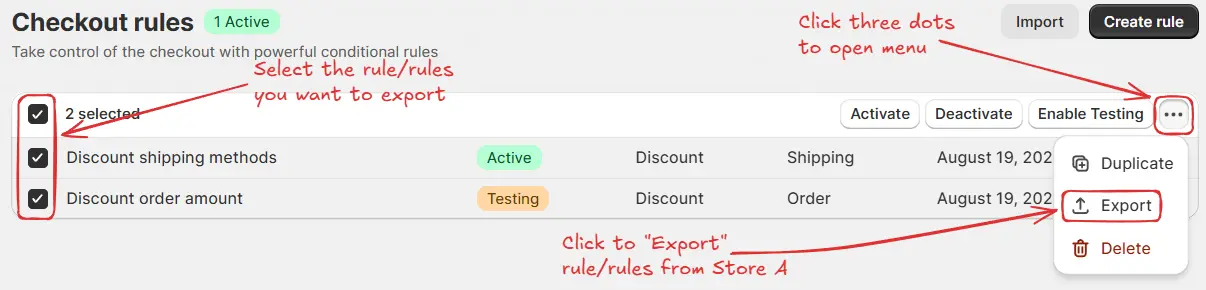 Export Rules