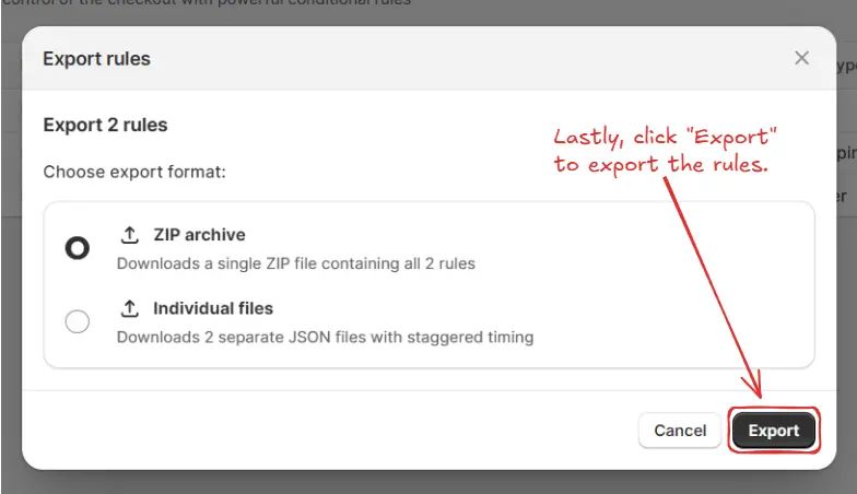 Complete Export
