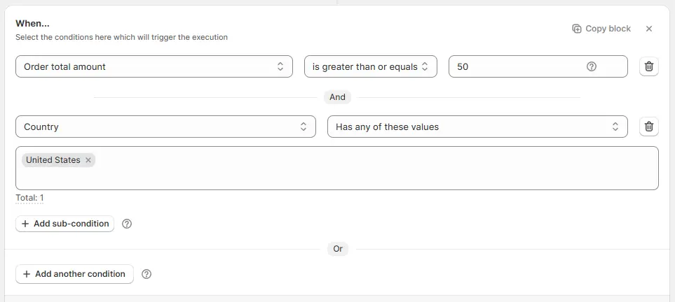Select Condition