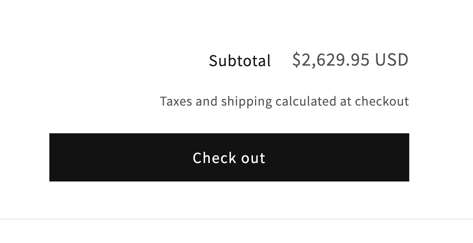Express buttons removed on cart page